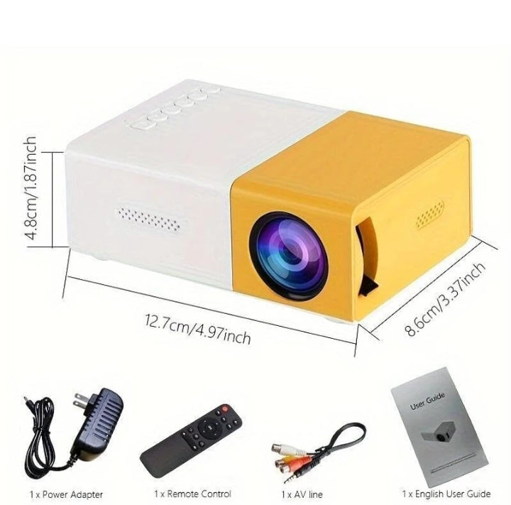 V88RMiniProjector Portable Full Color LED LCD Video Projector for Children Present, Video TV Movie, Party Game, Outdoor Entertainment with HDMI USB AV Interfaces an
